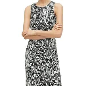 J.Crew Navy and White Polka Dot Sleeveless Dress, Women’s Size 6